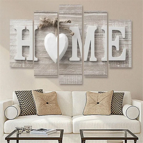5Pcs Concise Fashion Wall Art Home Letter - Image 3