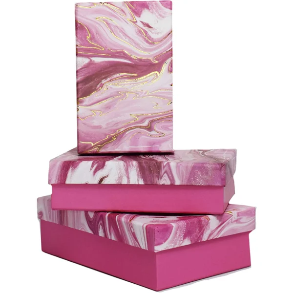Set of 3 Elegant Decorative Themed Nesting Gift Boxes