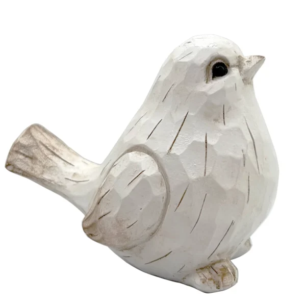 White Modern Farmhouse Bird Figurine - Image 2