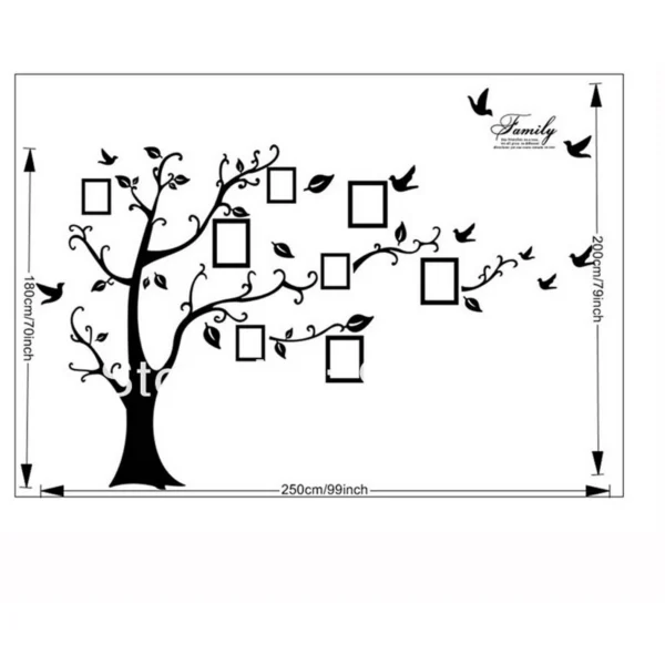 3D DIY Photo Tree PVC Wall Decals Adhesive Wall Stickers - Image 2