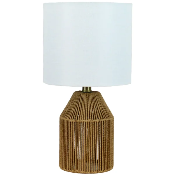 Natural Rope Table Lamp, 16"H