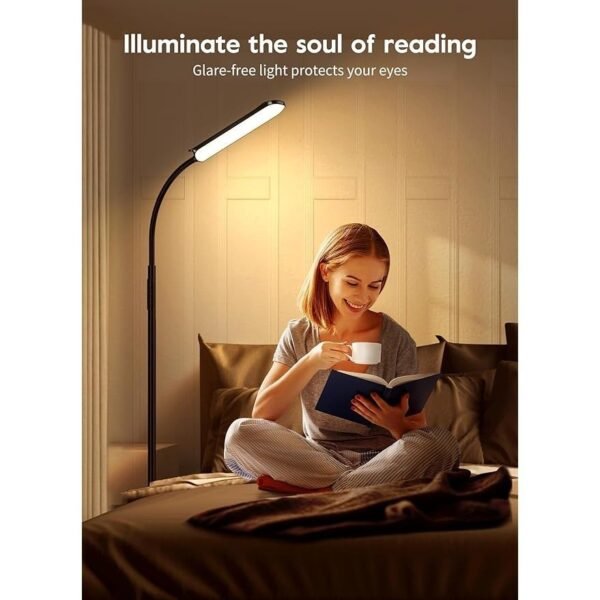 LED Floor Lamp - 18W Bright Lamp with Remote & Touch Control - 4 Color Temperatures - Image 3