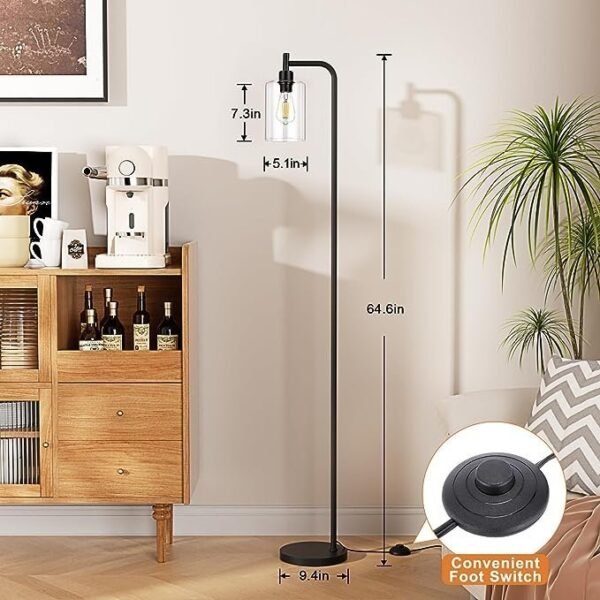 Floor Lamps for Living Room Bright Lighting with Glass lampshade - Image 2