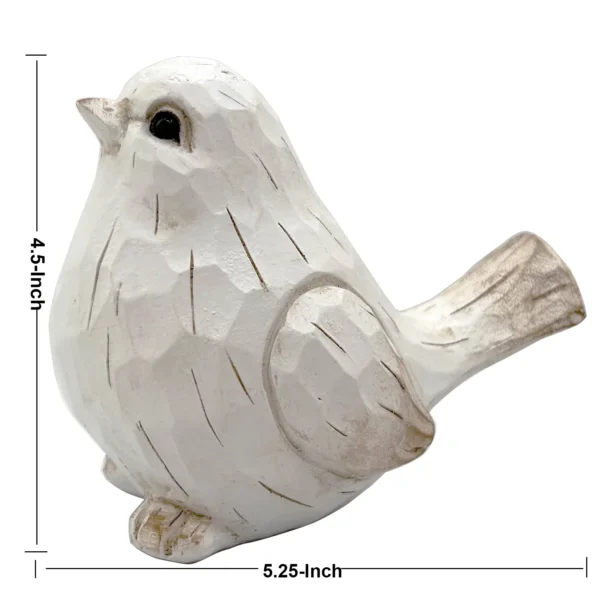 White Modern Farmhouse Bird Figurine - Image 4