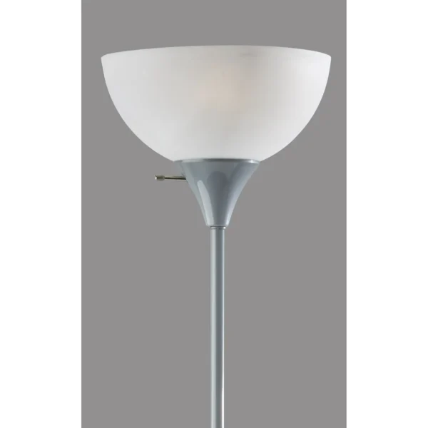 72-inch Silver Combo Floor Lamp With Reading Lamp - Image 4