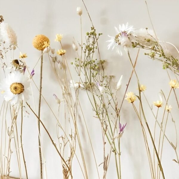 Summer Meadow dried flowers Flowergram & noble oak, wooden arrangement - Image 2