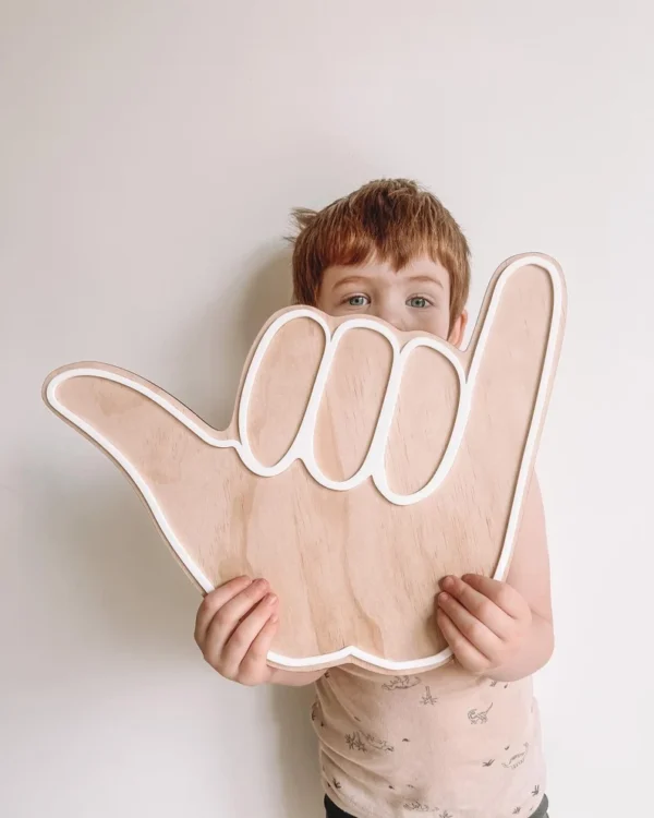 Large Shaka Timber Sign - Boys Room Sign - Kids Room Decor - Image 3
