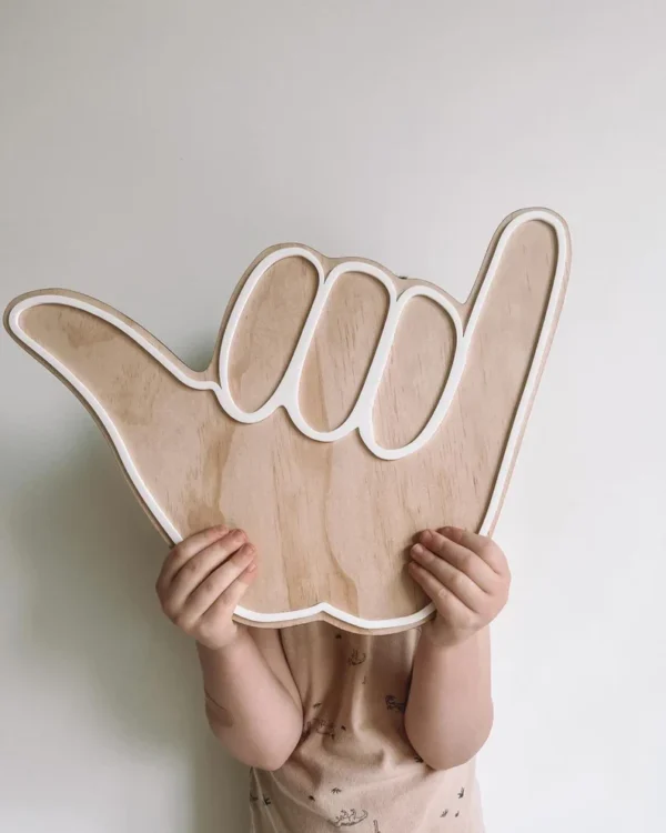 Large Shaka Timber Sign - Boys Room Sign - Kids Room Decor