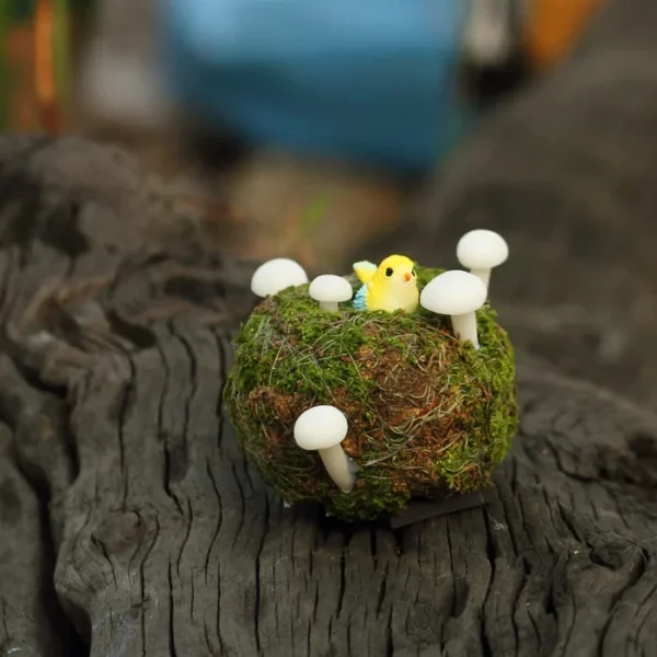 Handmade Art Light, Forest Lamp, Mushroom light ,Bird's Nest Light, Bird House Night Light
